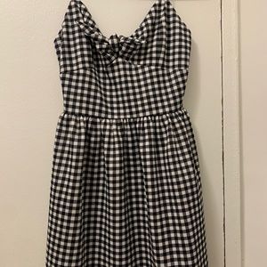 Black and white checkered dress